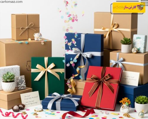 جعبه کادویی: راهنمای جامع انتخاب، خرید و ساخت انواع باکس هدیه مقوایی و لوکس