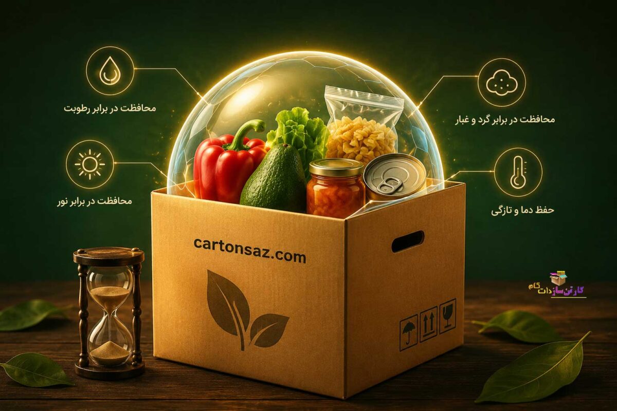 بسته بندی کارتنی در افزایش ماندگاری مواد غذایی